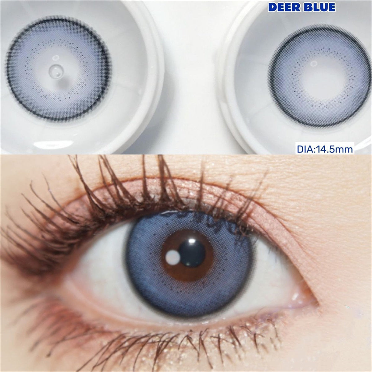 Morningcon Denim Blue Colored Contact Lenses For Eyes Half Yearly