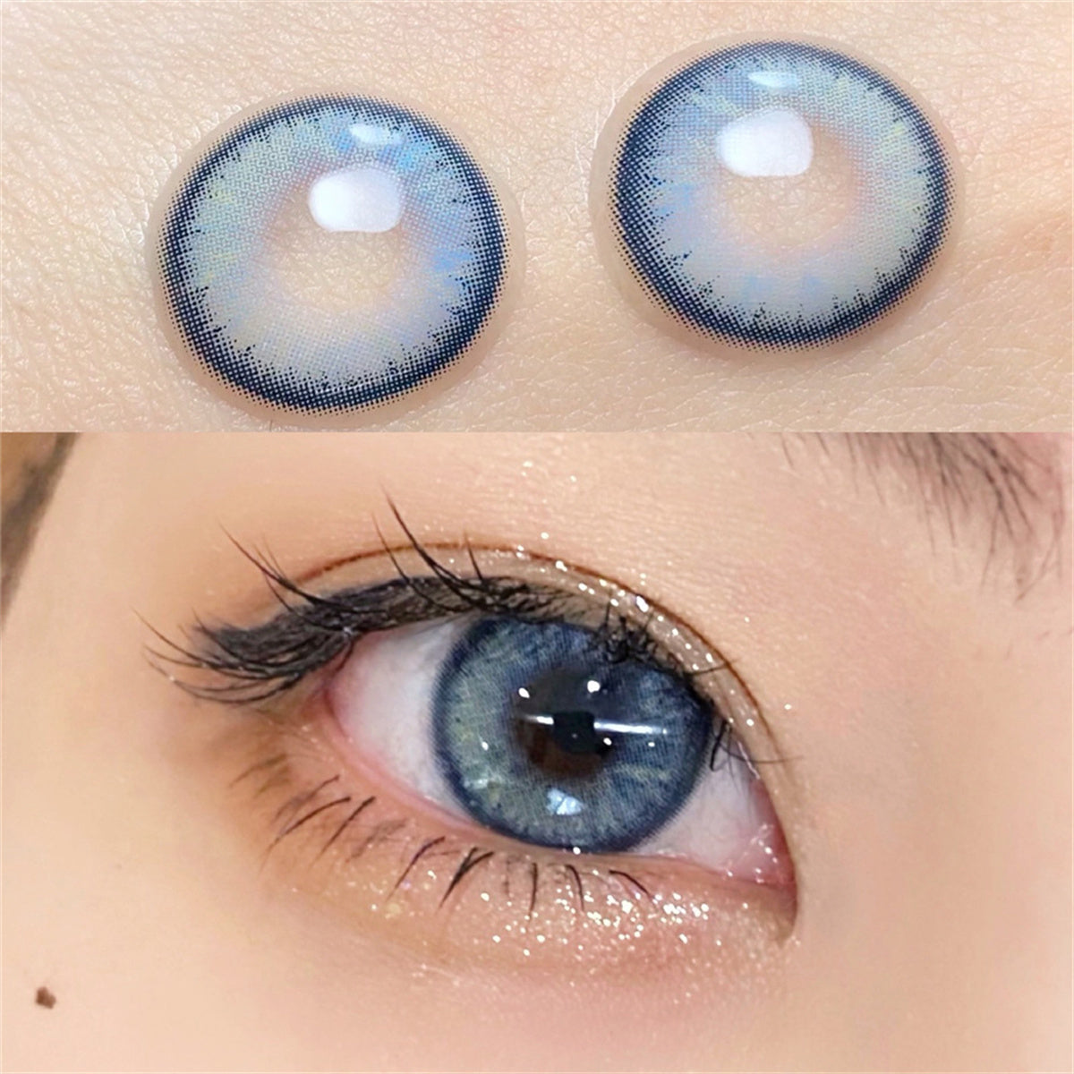 Morningcon North Sea Silver Beach Colored Contact Lenses For Eyes Half Yearly 2pcs
