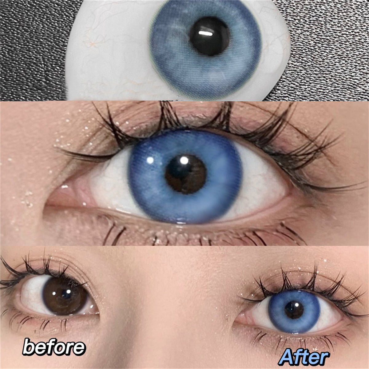Morningcon Mysterious waters Colored Contact Lenses For Eyes Half Yearly 2pcs