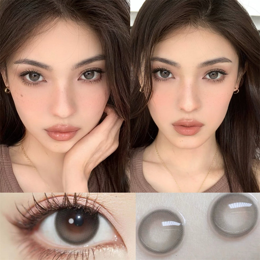 Morningcon Manchu saffron Colored Contact Lenses For Eyes Half Yearly 2pcs