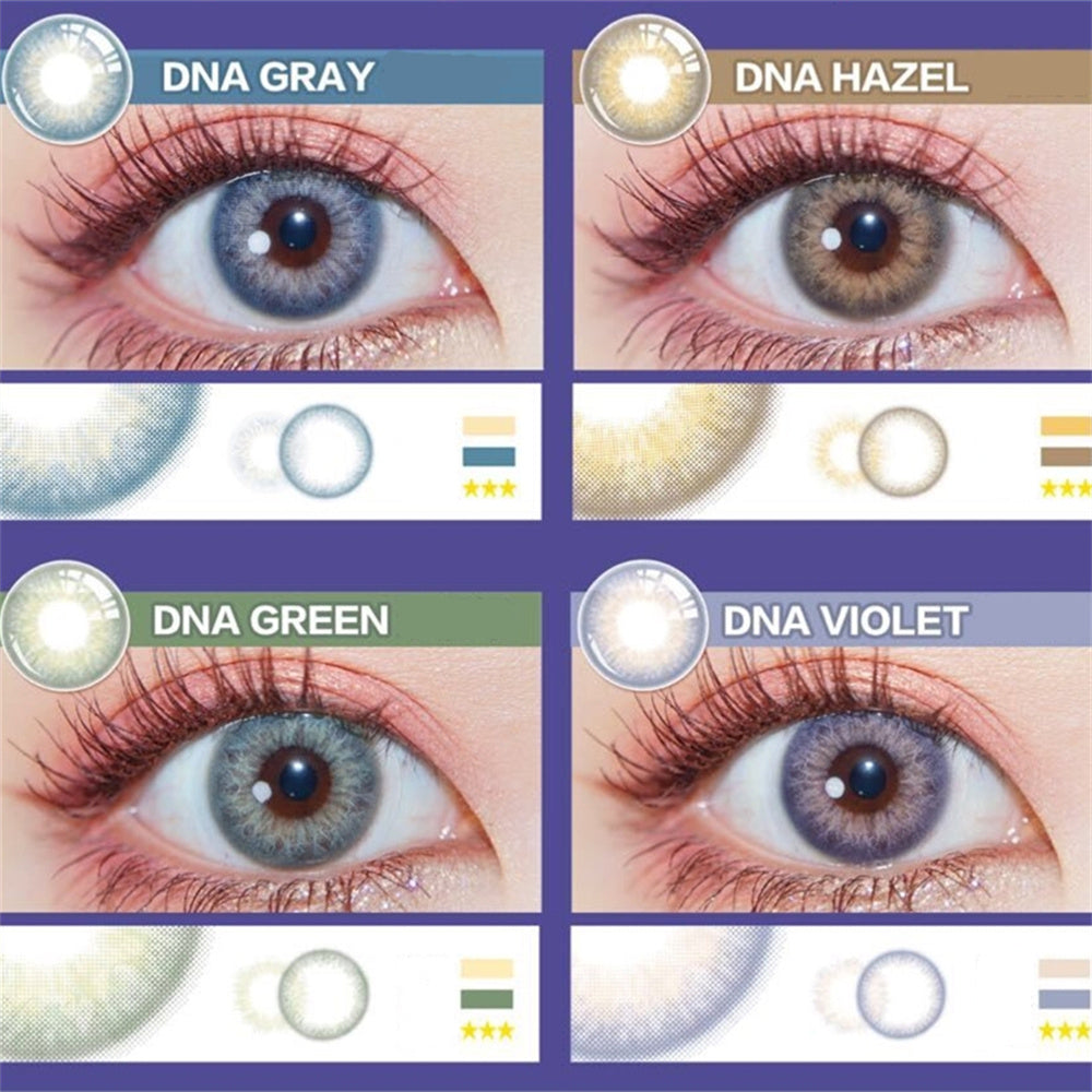 Morningcon DNA Colored Contact Lenses For Eyes Half Yearly 2pcs