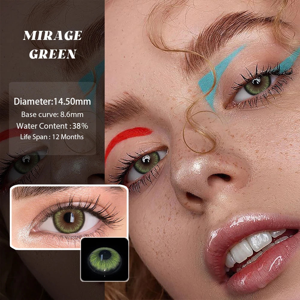 Morningcon Diamond-Fa Colored Contact Lenses For Eyes Half Yearly 2pcs