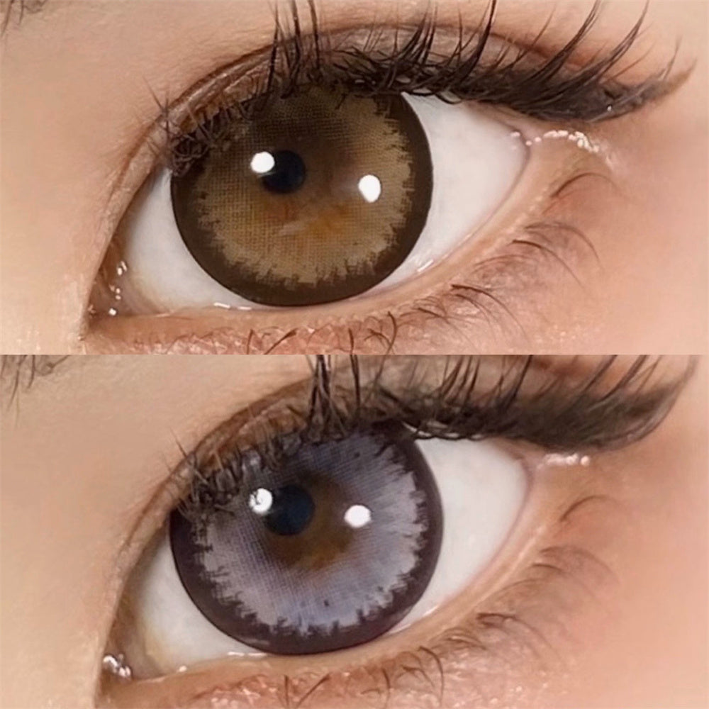 Morningcon Black currant blue Colored Contact Lenses For Eyes Half Yearly 2pcs