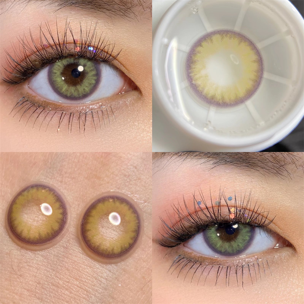 Morningcon Brick is blue and brown Colored Contact Lenses For Eyes Half Yearly
