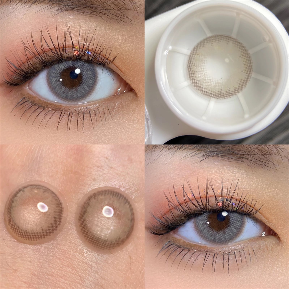 Morningcon Brick is blue and brown Colored Contact Lenses For Eyes Half Yearly