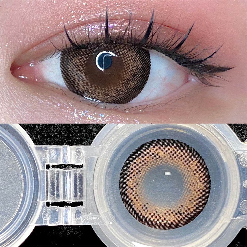 Morningcon Mashed potato ash Colored Contact Lenses For Eyes Half Yearly 2pcs