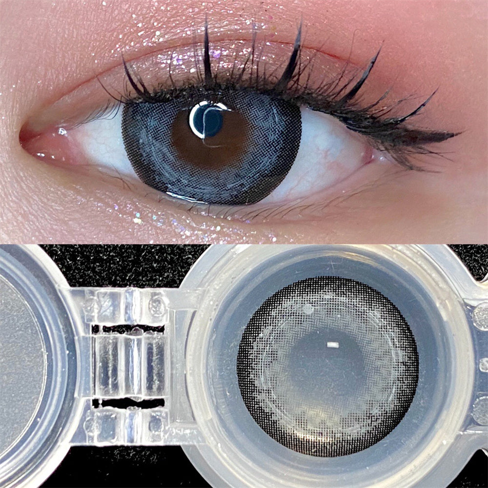 Morningcon Mashed potato ash Colored Contact Lenses For Eyes Half Yearly 2pcs