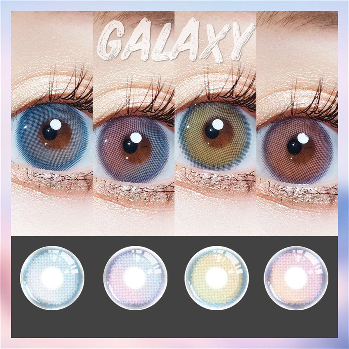 Morningcon Half Sugar Sunset Colored Contact Lenses For Eyes Half Yearly 2pcs