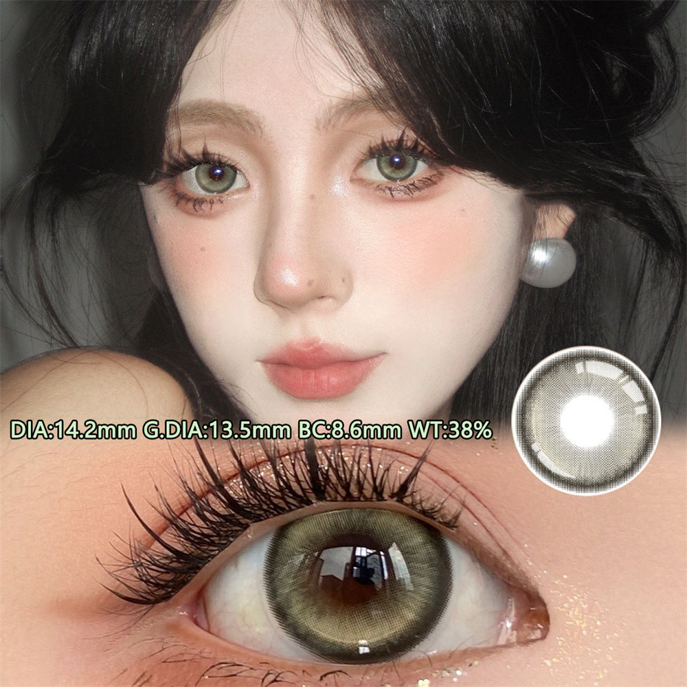 Morningcon Pie Colored Contact Lenses For Eyes Half Yearly 2pcs