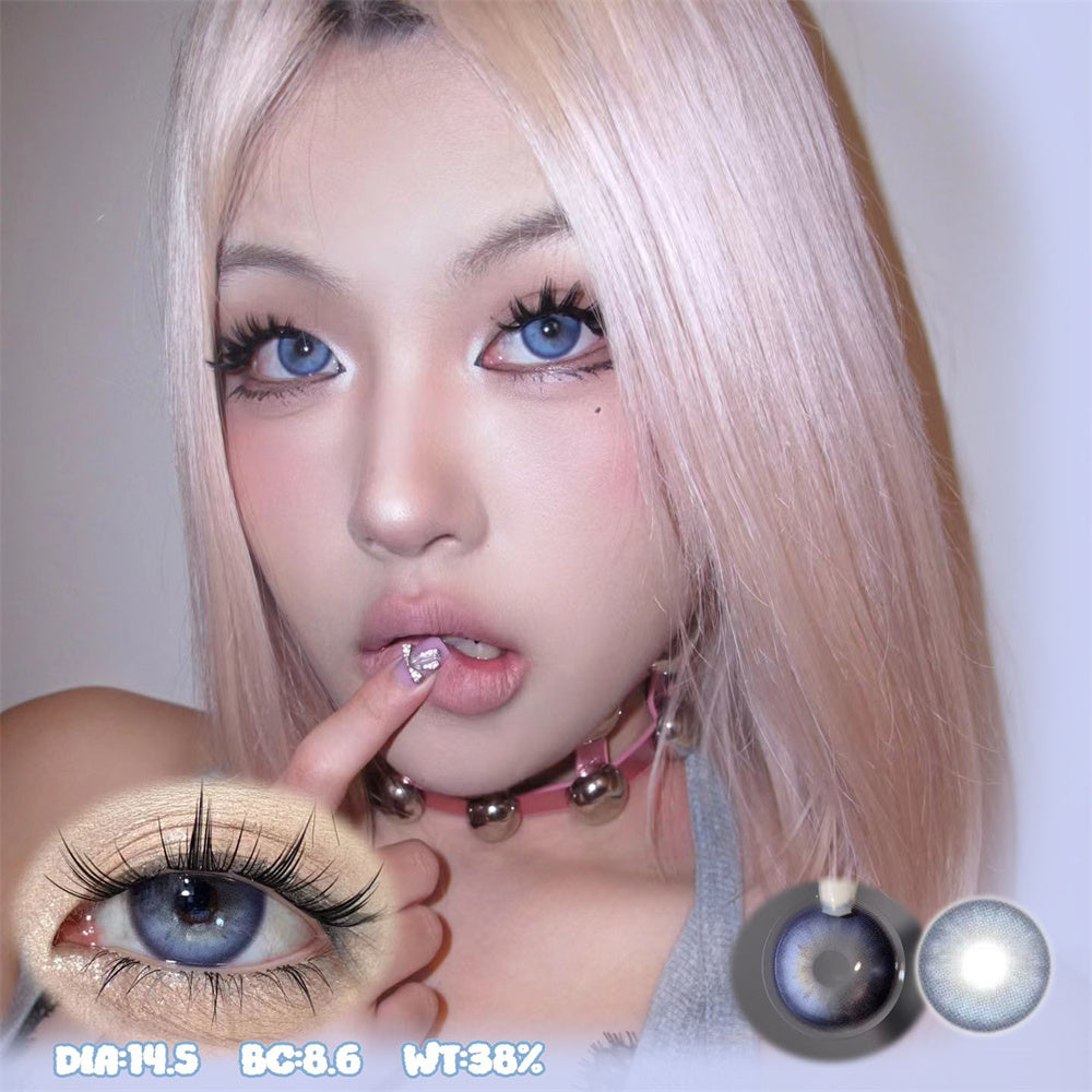 Morningcon Squash Violet Colored Contact Lenses For Eyes Half Yearly 2pcs