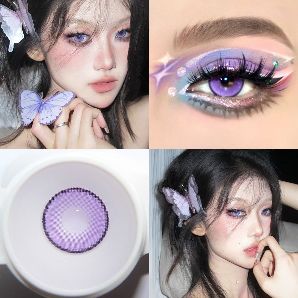 Morningcon Plum Blossom Colored Contact Lenses For Eyes Daily 2pcs