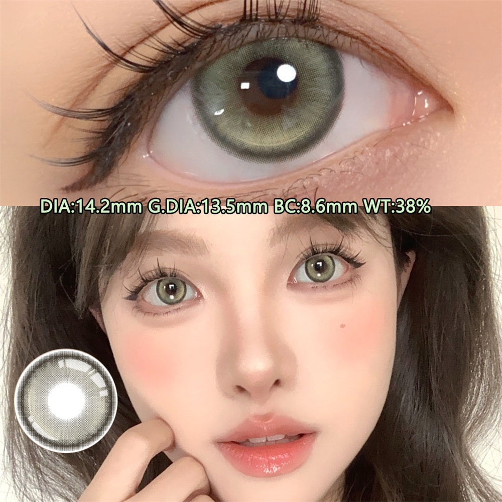 Morningcon Pie Colored Contact Lenses For Eyes Half Yearly 2pcs