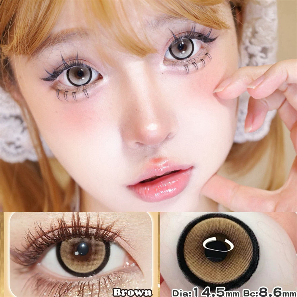 Morningcon Bingo Colored Contact Lenses For Eyes Half Yearly 2pcs