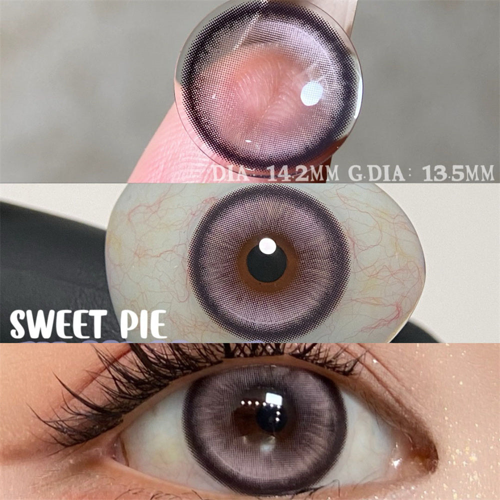 Morningcon Pie Colored Contact Lenses For Eyes Half Yearly 2pcs