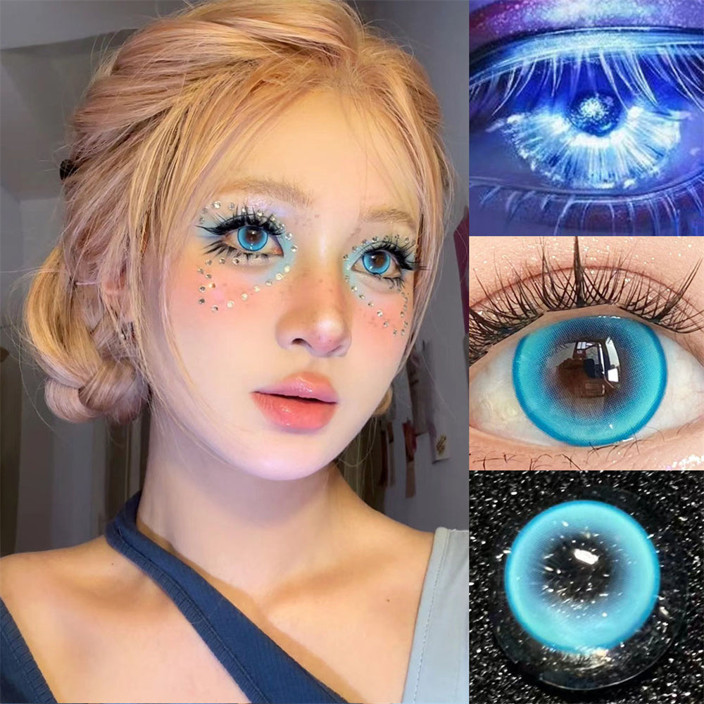 Morningcon Butterfly Colored Contact Lenses For Eyes Daily 2pcs