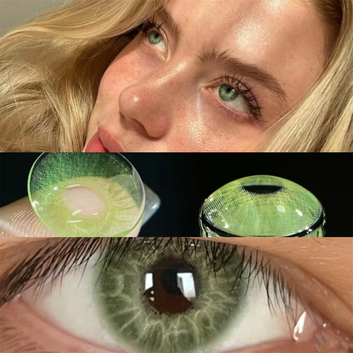 Morningcon Medusa Ash Colored Contact Lenses For Eyes Half Yearly 2pcs
