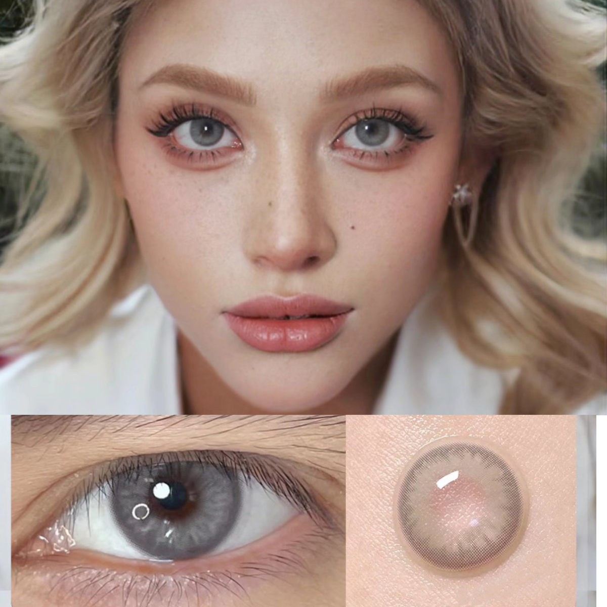 Morningcon Brick is blue and brown Colored Contact Lenses For Eyes Half Yearly