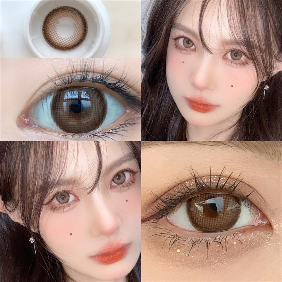 Morningcon Tiramisu Colored Contact Lenses For Eyes Half Yearly 2pcs