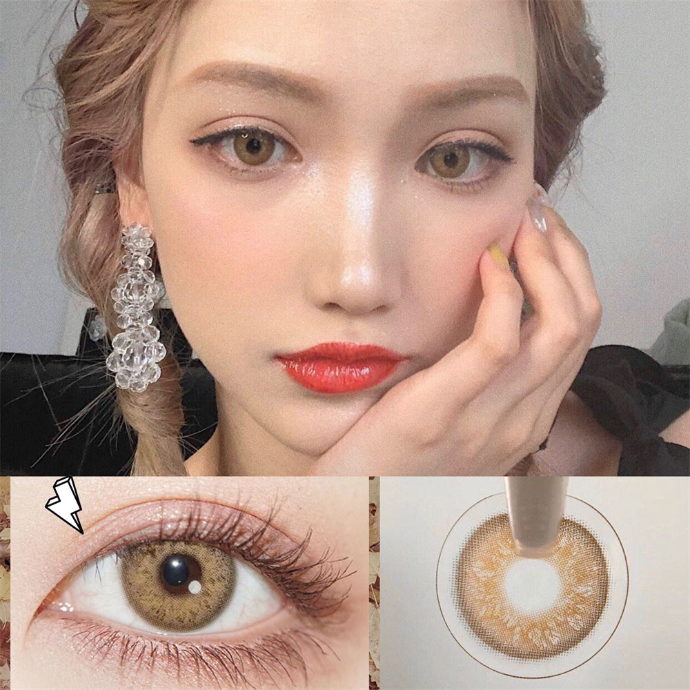 Morningcon Russian girl Colored Contact Lenses For Eyes Half Yearly 2pcs