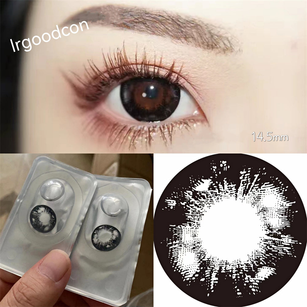 Morningcon Clear Skies Latte Black Colored Contact Lenses For Eyes Half Yearly 2pcs