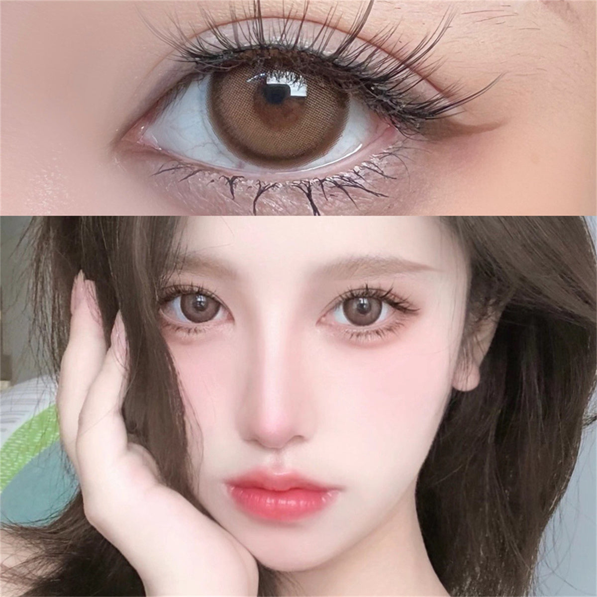 Morningcon Tiramisu Colored Contact Lenses For Eyes Half Yearly 2pcs