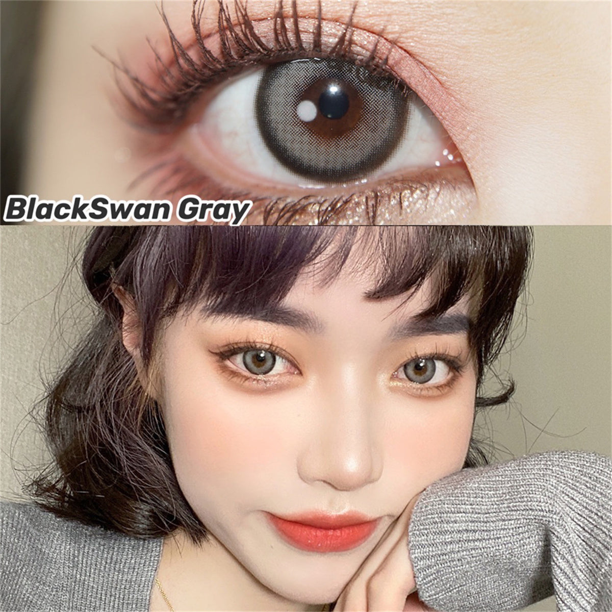 Morningcon Precious Gold Dust Colored Contact Lenses For Eyes Half Yearly 2pcs