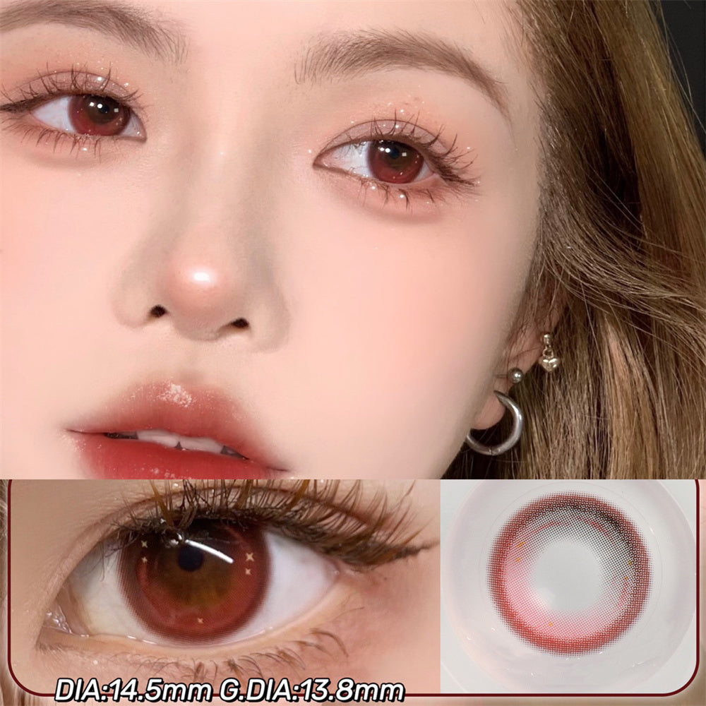 Morningcon Cranky tomatoes Colored Contact Lenses For Eyes Half Yearly 2pcs