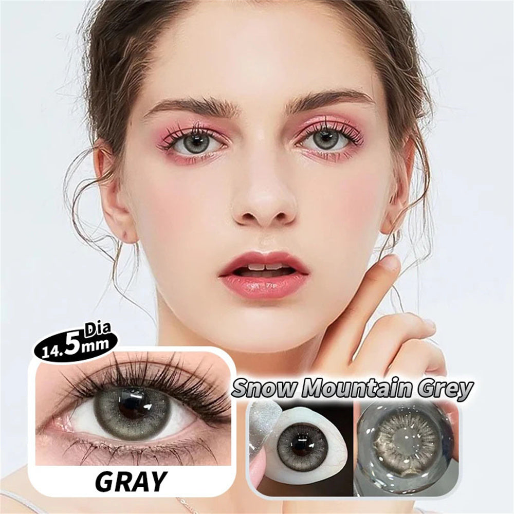 Morningcon Thai milk tea ash Colored Contact Lenses For Eyes Half Yearly 2pcs