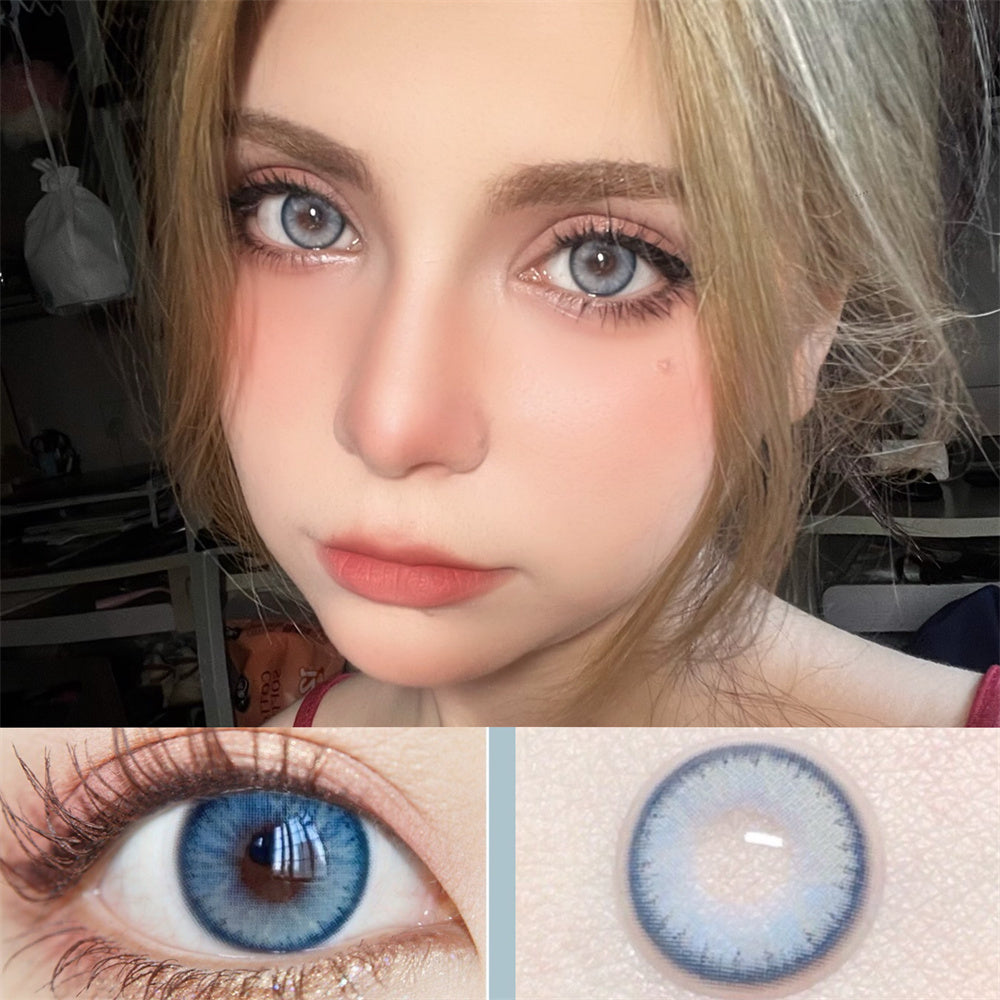 Morningcon North Sea Silver Beach Colored Contact Lenses For Eyes Half Yearly 2pcs