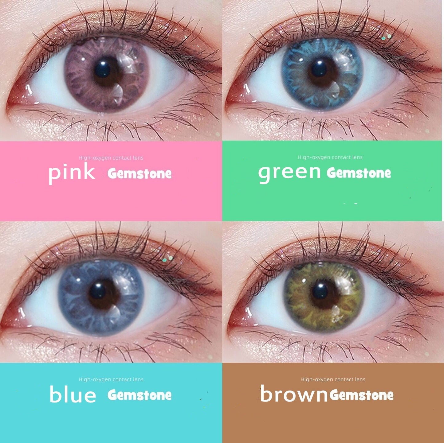 Morningcon precious stone Colored Contact Lenses For Eyes Half Yearly 2pcs
