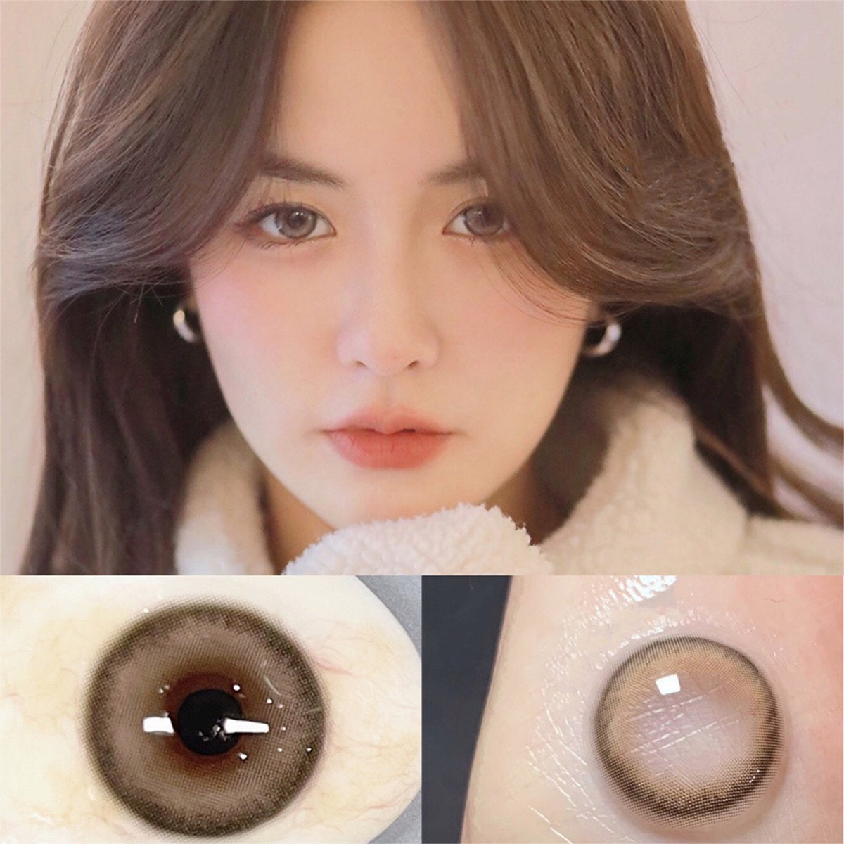 Morningcon Pork belly Colored Contact Lenses For Eyes Half Yearly 2pcs