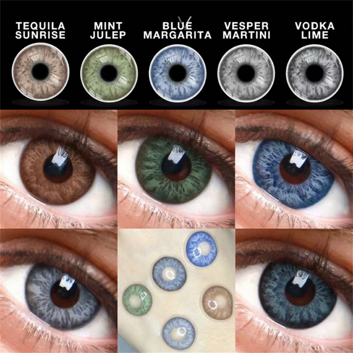 Morningcon Fa13 Colored Contact Lenses For Eyes Half Yearly 2pcs