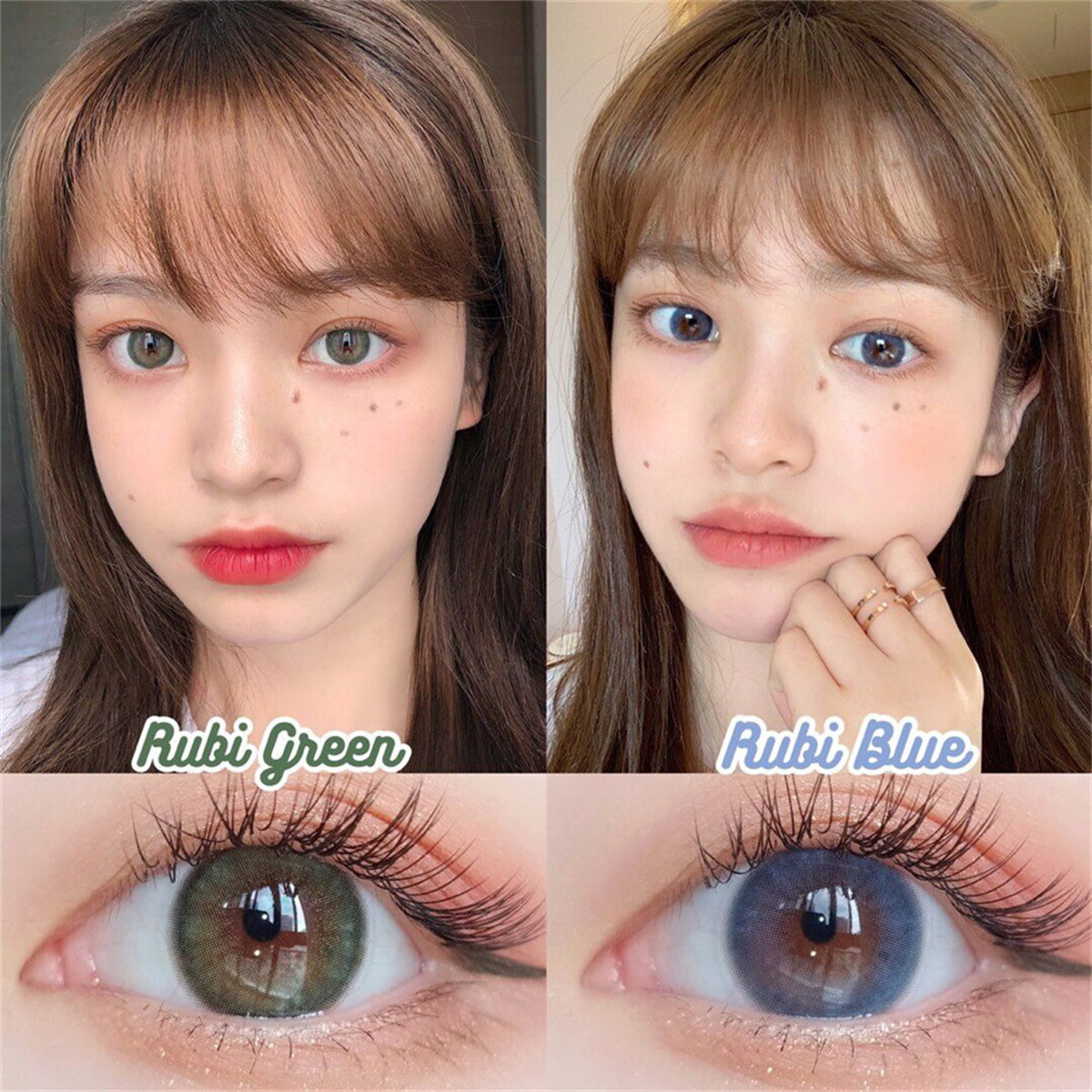 Morningcon Manchu saffron Colored Contact Lenses For Eyes Half Yearly 2pcs