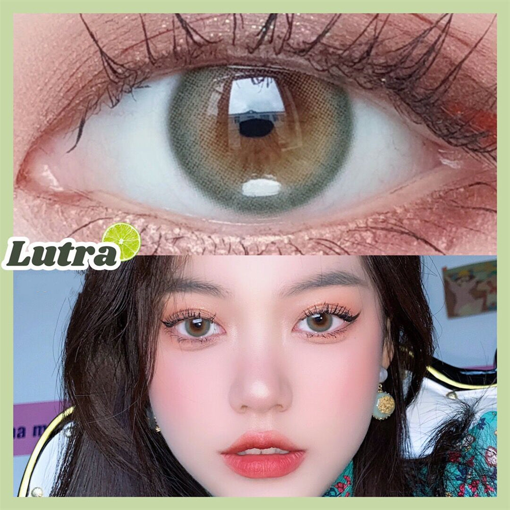Morningcon Basilic Green Colored Contact Lenses For Eyes Half Yearly 2pcs