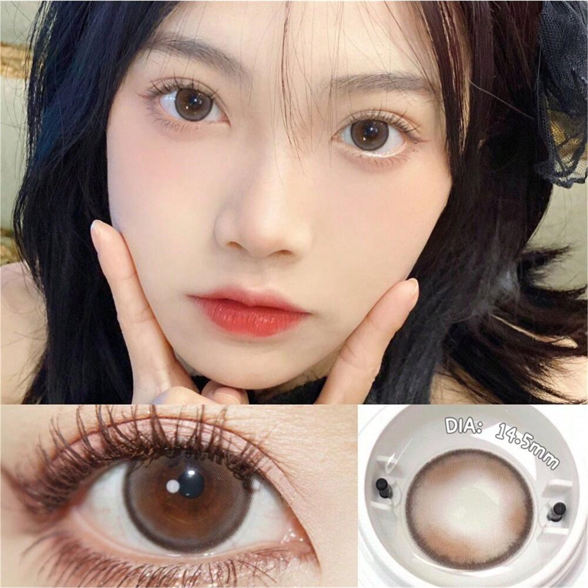 Morningcon Gummy bears Colored Contact Lenses For Eyes Half Yearly 2pcs