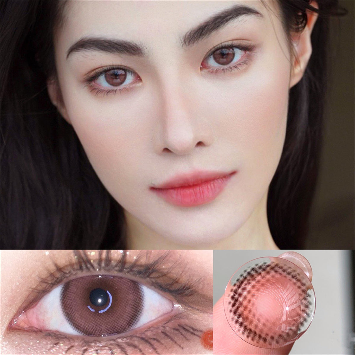 Morningcon White Gold Pear Wood Colored Contact Lenses For Eyes Half Yearly 2pcs