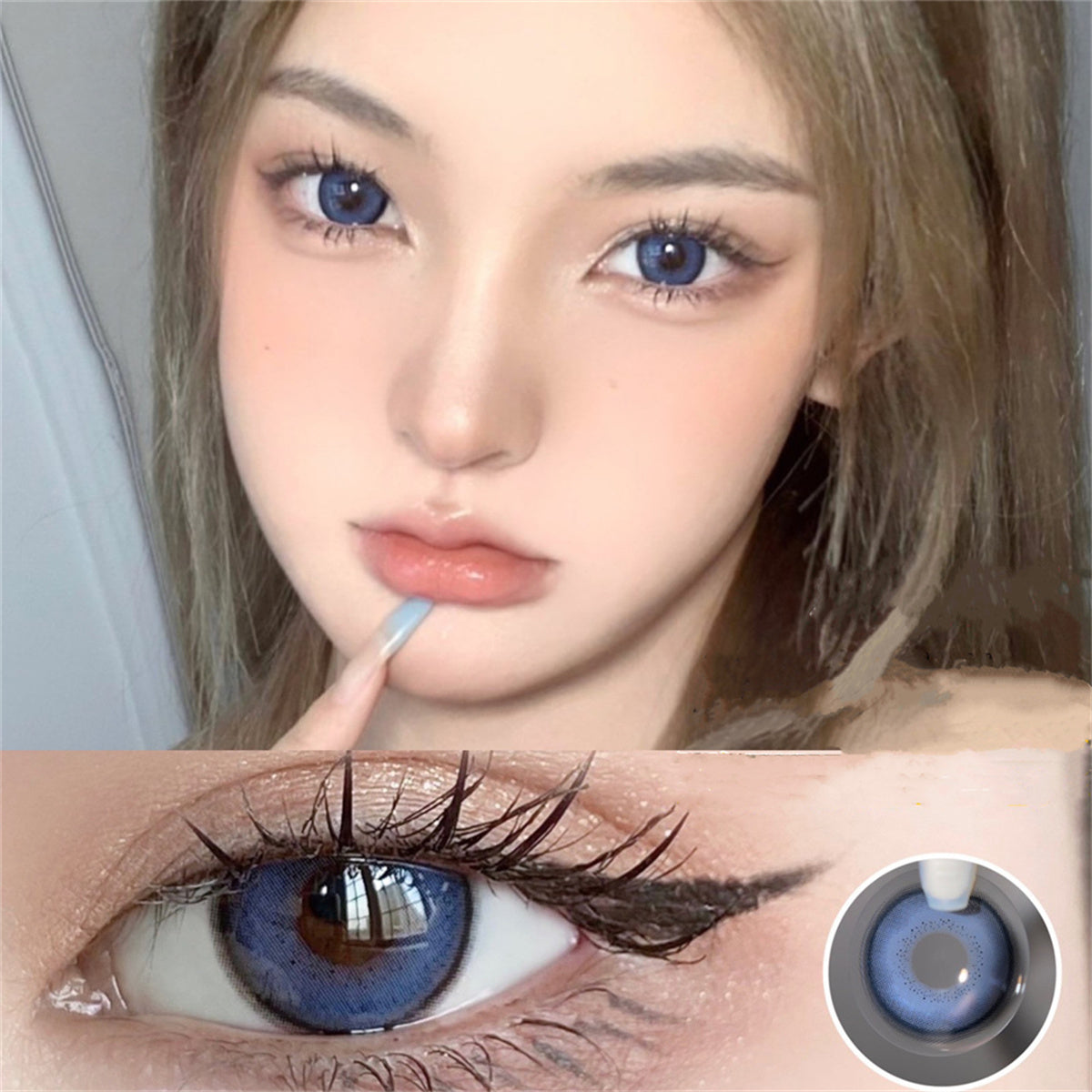 Morningcon Denim Blue Colored Contact Lenses For Eyes Half Yearly