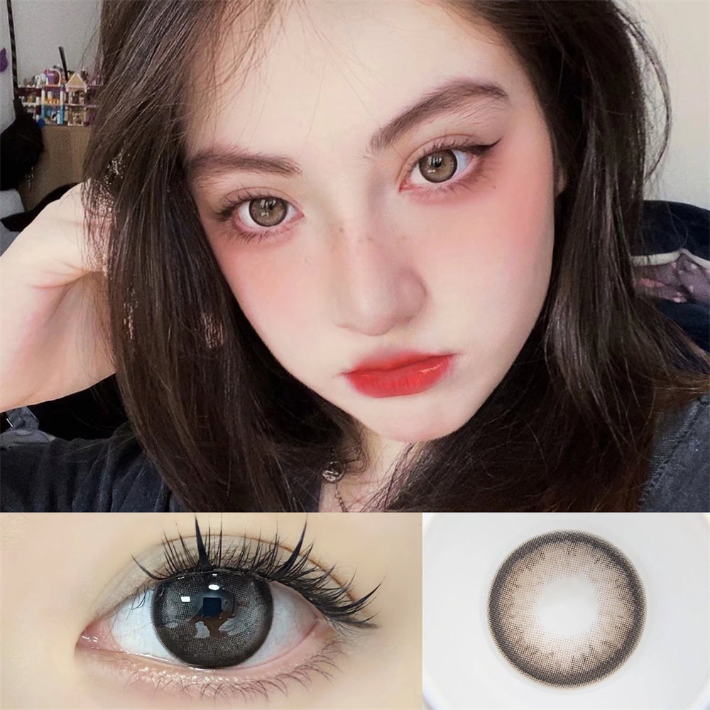 Morningcon Dirty Cocoa Colored Contact Lenses For Eyes Half Yearly 2pcs