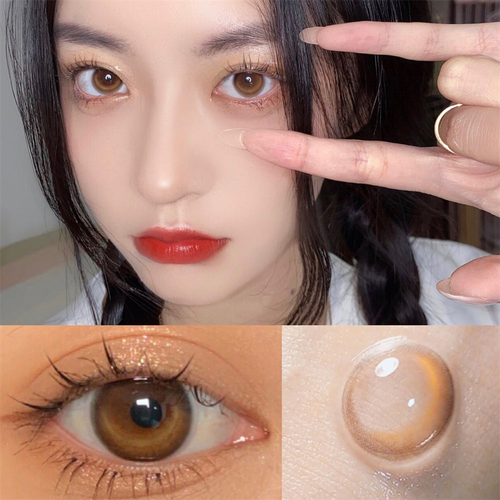 Morningcon Half-moon Colored Contact Lenses For Eyes Half Yearly 2pcs