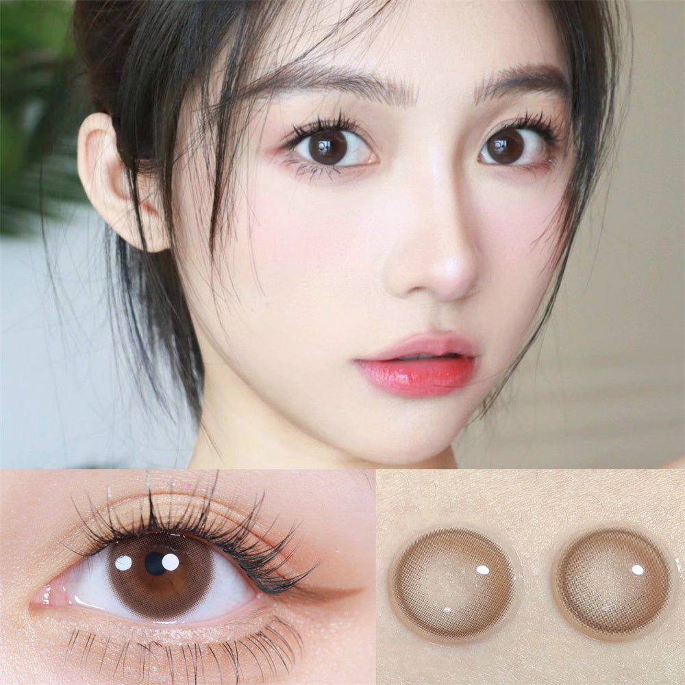 Morningcon Little fragrant wind Colored Contact Lenses For Eyes Half Yearly 2pcs