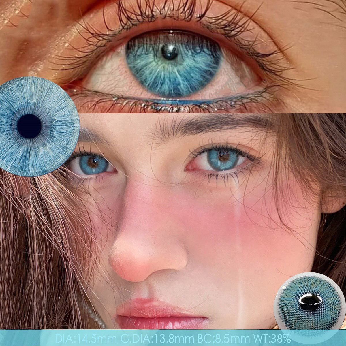 Morningcon New York Colored Contact Lenses For Eyes Half Yearly 2pcs