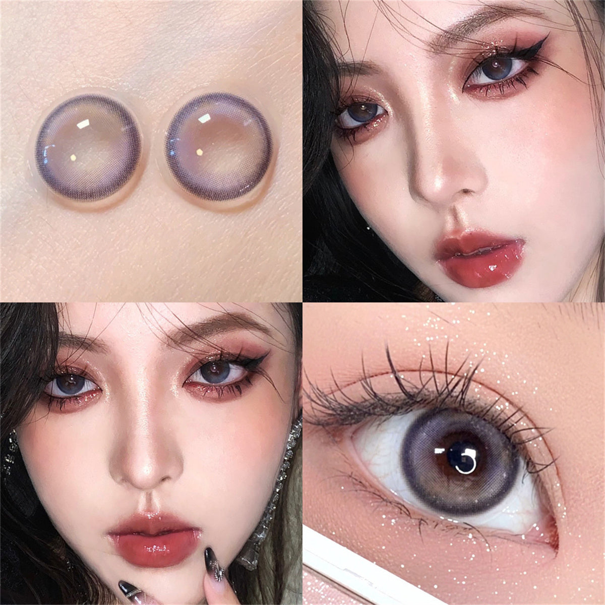 Morningcon Blue Tears Colored Contact Lenses For Eyes Half Yearly 2pcs