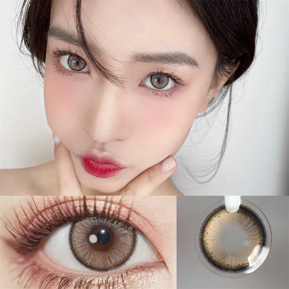 Morningcon Blue plaque Colored Contact Lenses For Eyes Half Yearly 2pcs