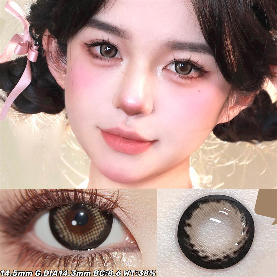 Morningcon Pepper cream cake Colored Contact Lenses For Eyes Half Yearly 2pcs