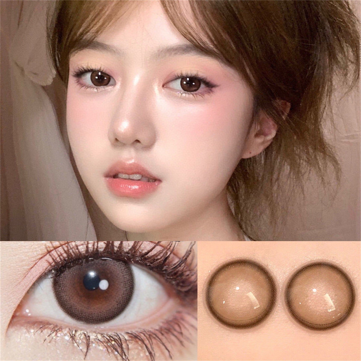 Morningcon Yogurt Putty Colored Contact Lenses For Eyes Half Yearly 2pcs