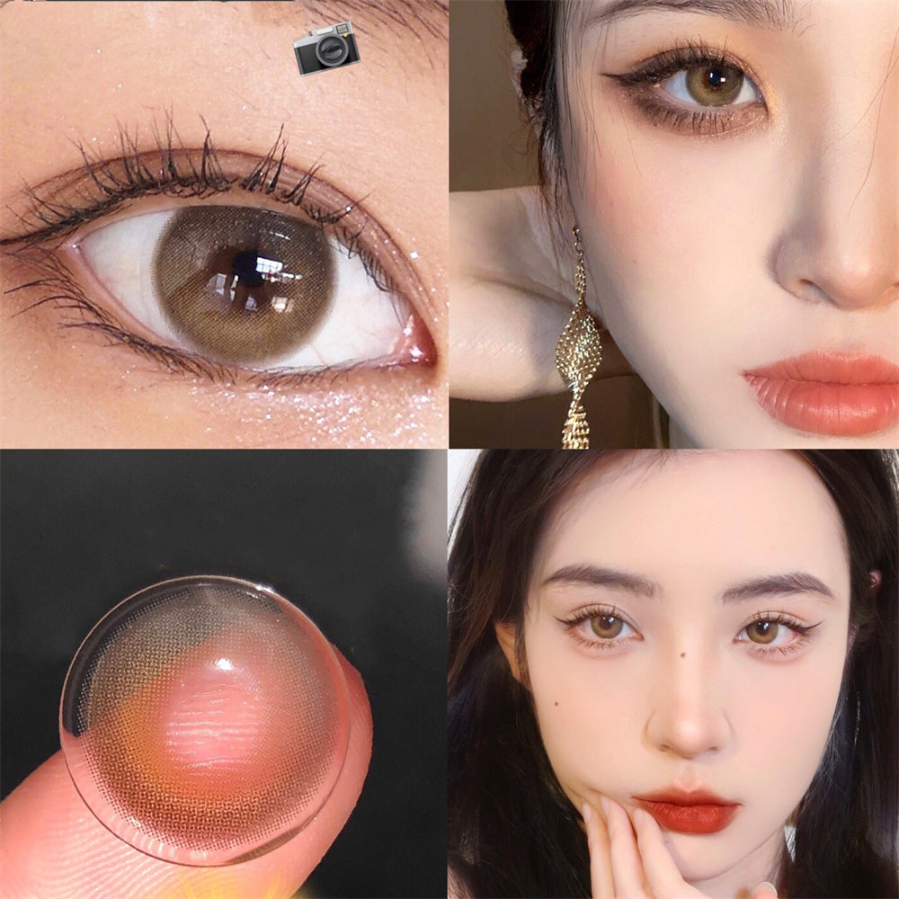 Morningcon Laser Cherry Violet Colored Contact Lenses For Eyes Half Yearly