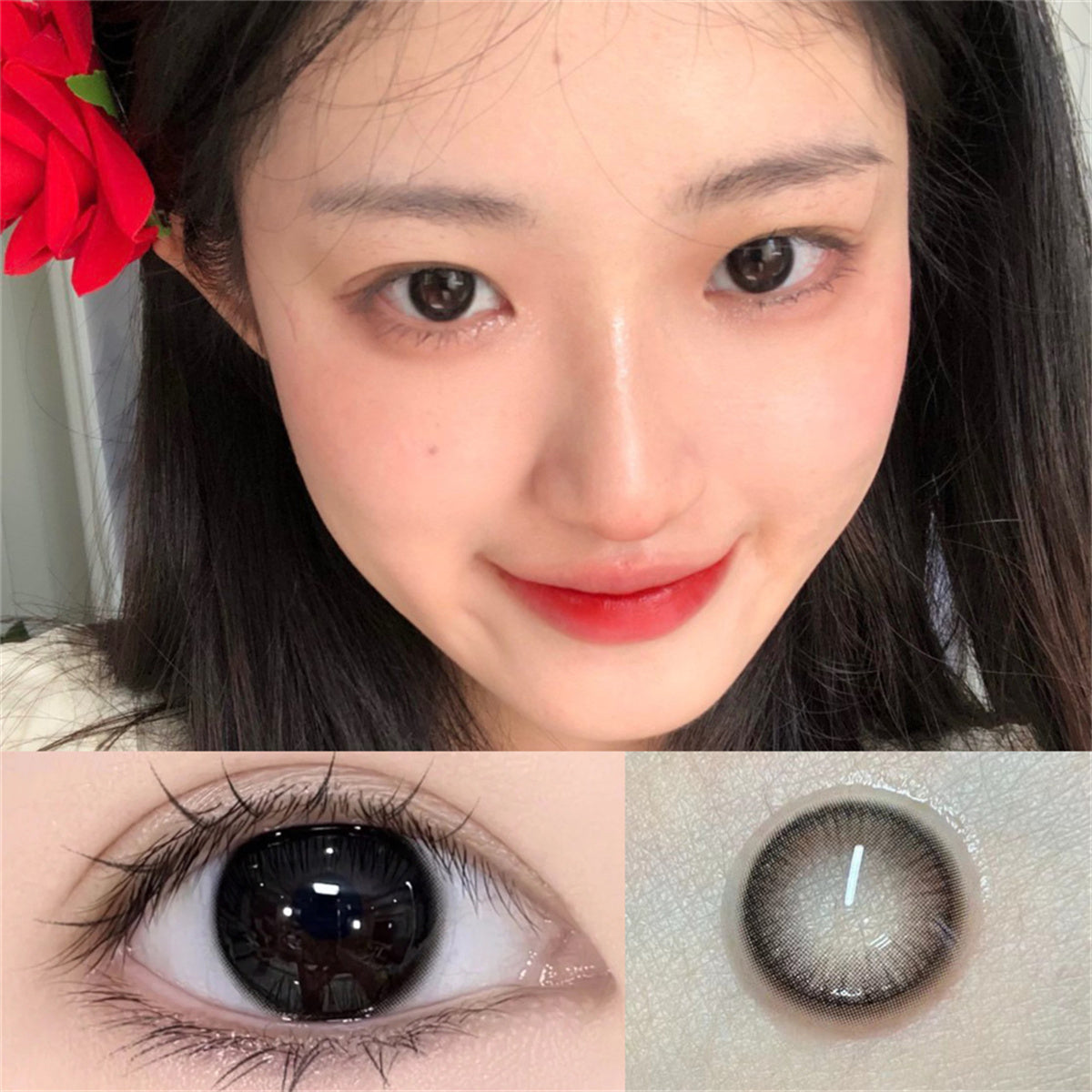 Morningcon Gollum Black Colored Contact Lenses For Eyes Half Yearly 2pcs