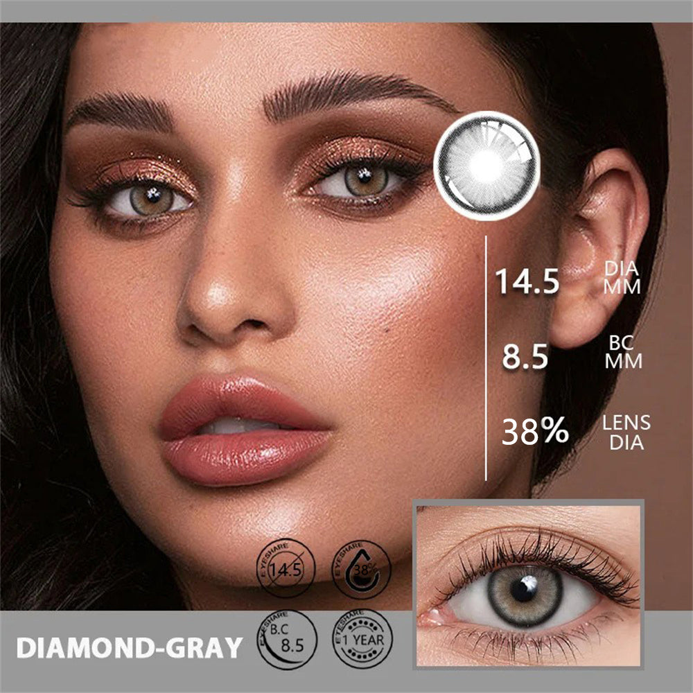 Morningcon Diamond-Fa Colored Contact Lenses For Eyes Half Yearly 2pcs