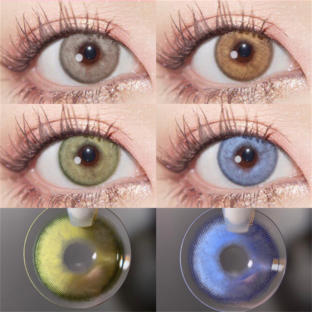 Morningcon Empty Mountain base Colored Contact Lenses For Eyes Half Yearly 2pcs
