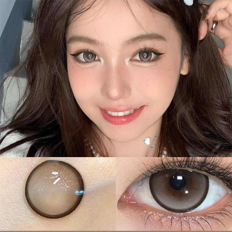Morningcon Condensed Milk Coffee Colored Contact Lenses For Eyes Half Yearly 2pcs